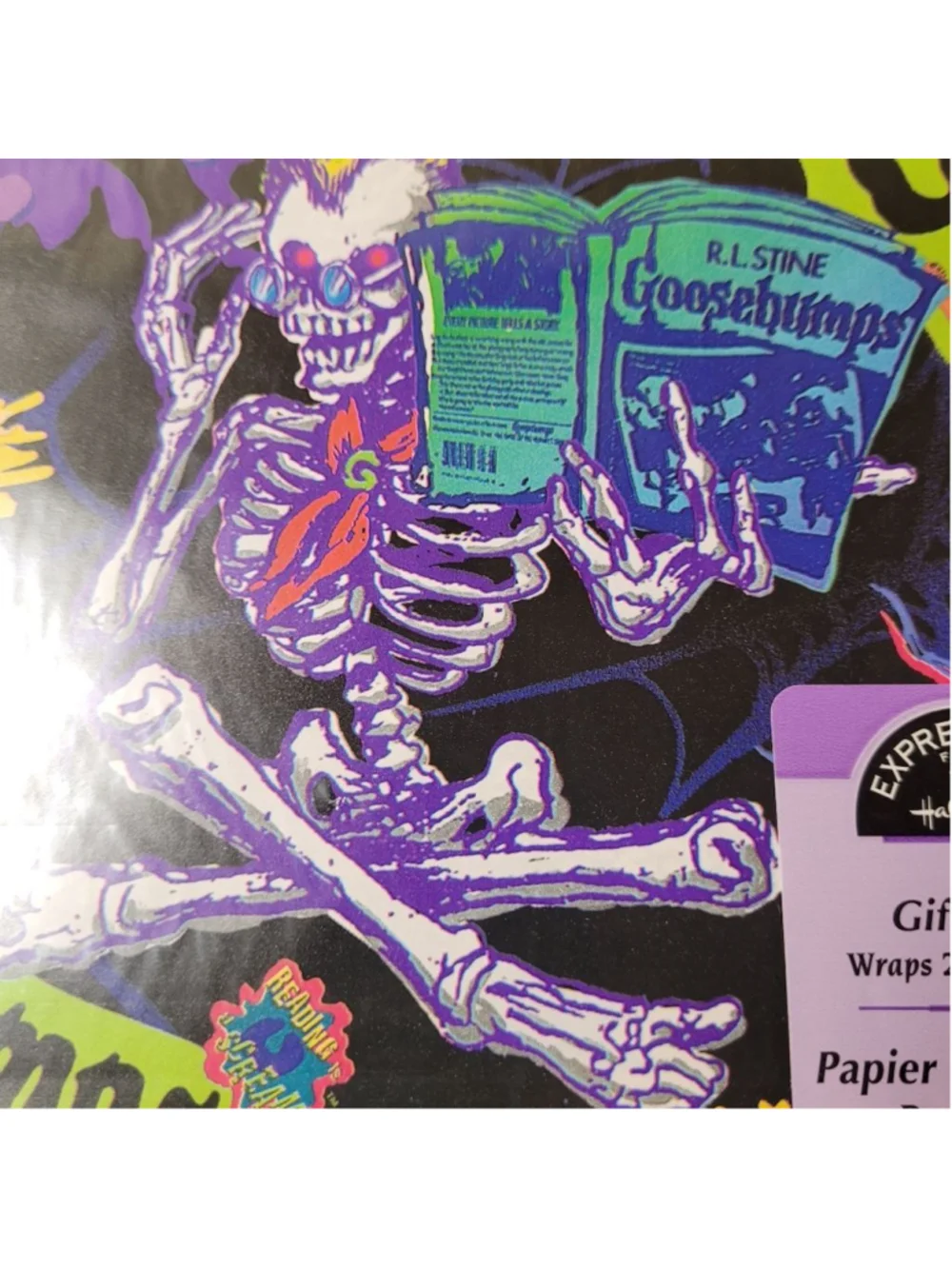 Vintage Hallmark 1996 Goosebumps Gift Wrap Paper Halloween Wrap